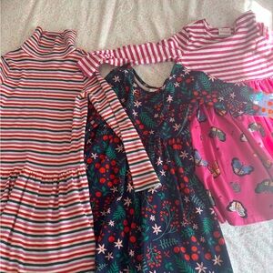 Lot of 3 Hanna Andersson dresses 130 8Y